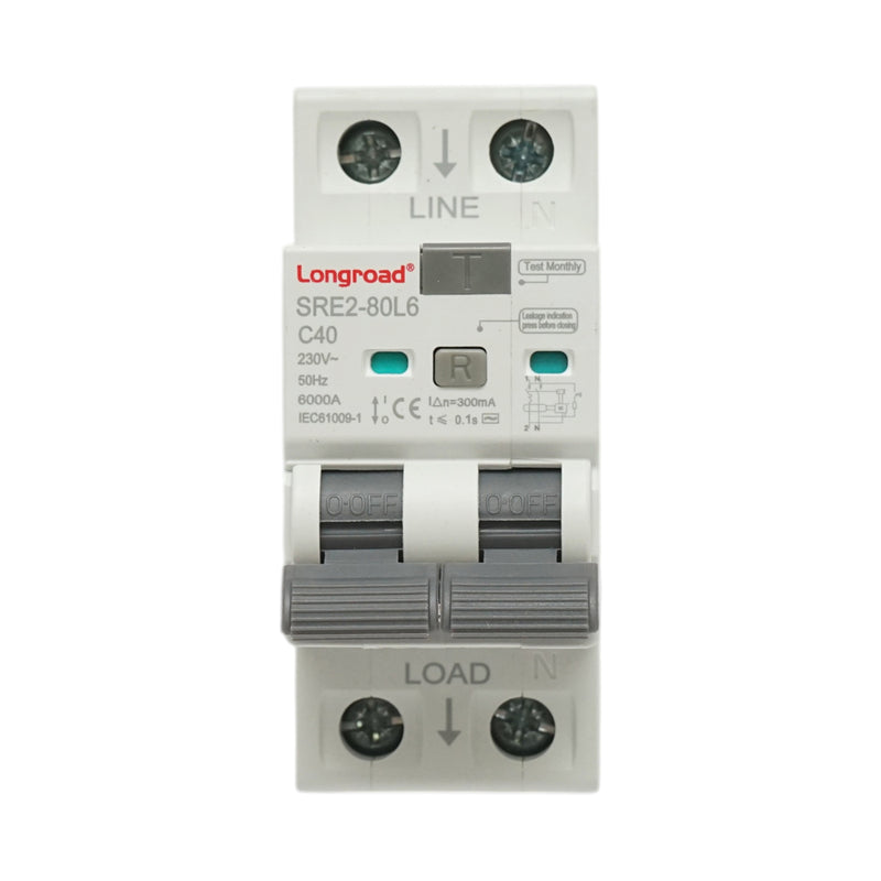 Interruttore magnetotermico-differenziale (RCBO) Longroad 1P+N, 40A, 230VAC, 300mA, 6kA