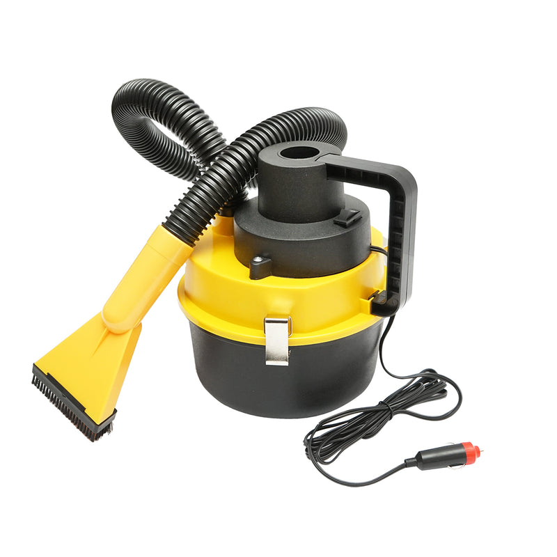 Aspirapolvere per solidi e liquidi, alimentazione tramite presa auto a 12 V, potenza 60 W.