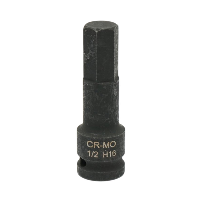 Bussola a impatto con attacco quadro da 1/2" e inserto esagonale H16, 78 mm, Cr-Mo Breckner Germany