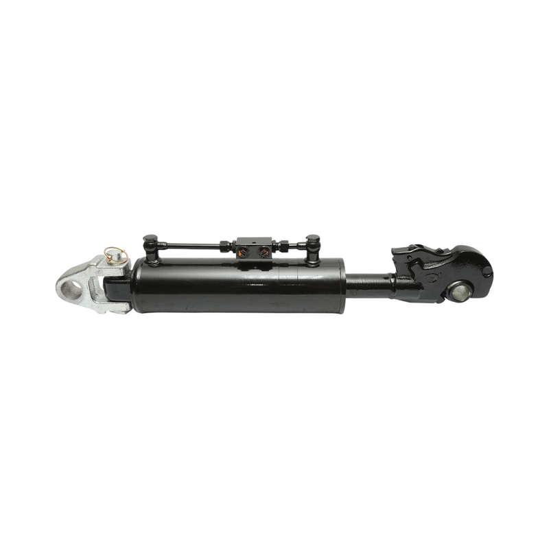 Tirante centrale idraulico regolabile 760–1010 mm, categoria 3-3, con innesto rapido, corsa 250 mm, perno 40 mm, stelo 50 mm.