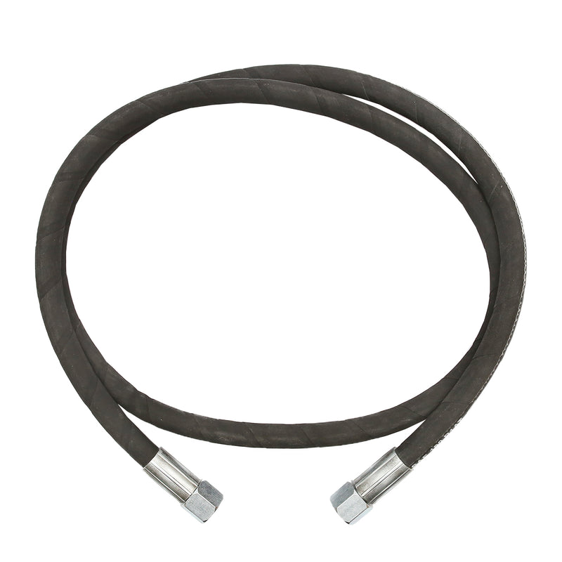 Tubo flessibile idraulico ad alta pressione 2SN DN10, pressato con raccordi fissi, lunghezza 1800 mm, con raccordo riduttore M20×20.