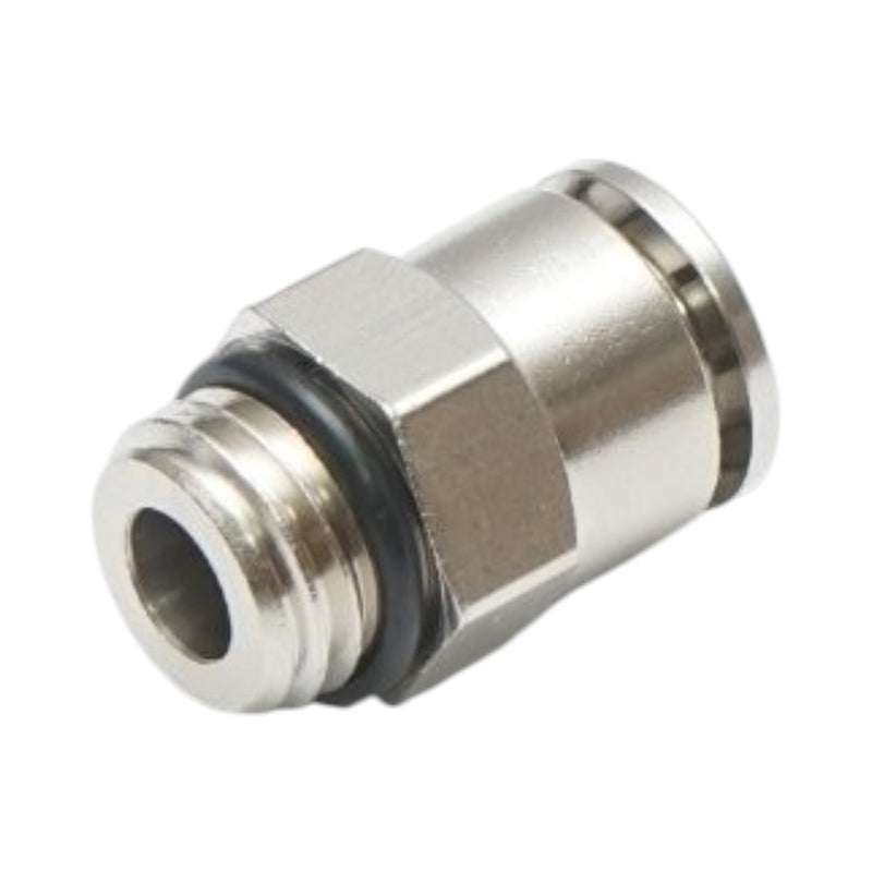 Raccordo rapido metallico diritto da 8 mm, filetto maschio M12