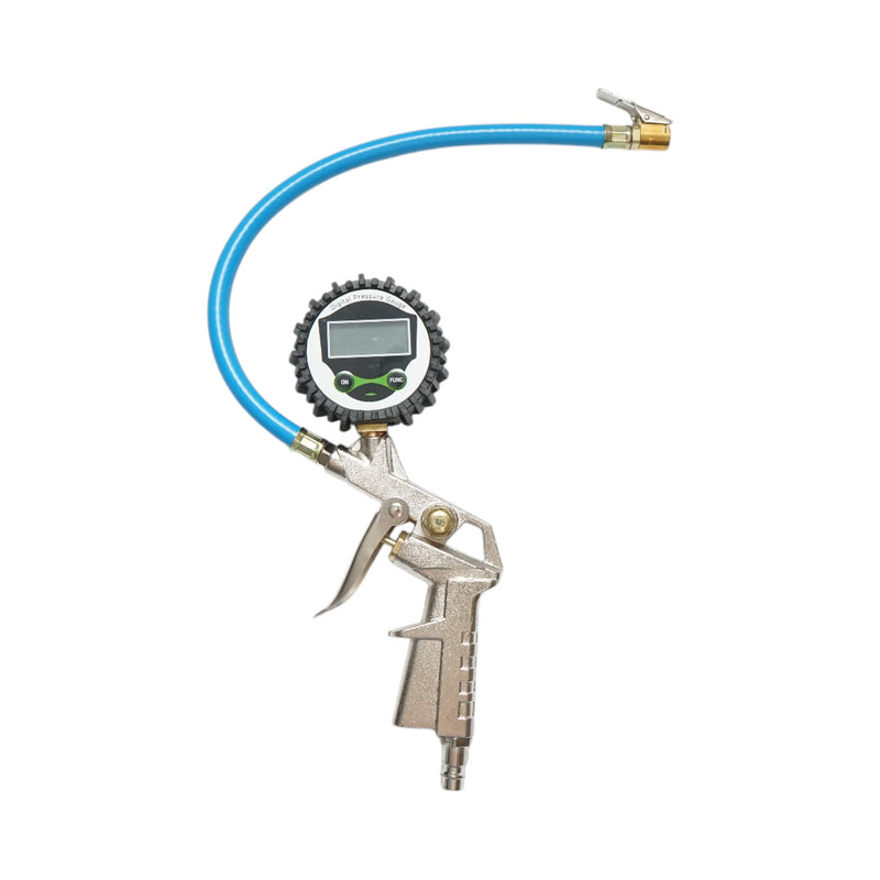 Pistola professionale per gonfiaggio pneumatici con tubo da 330 mm e manometro digitale 0-16 bar Breckner Germany
