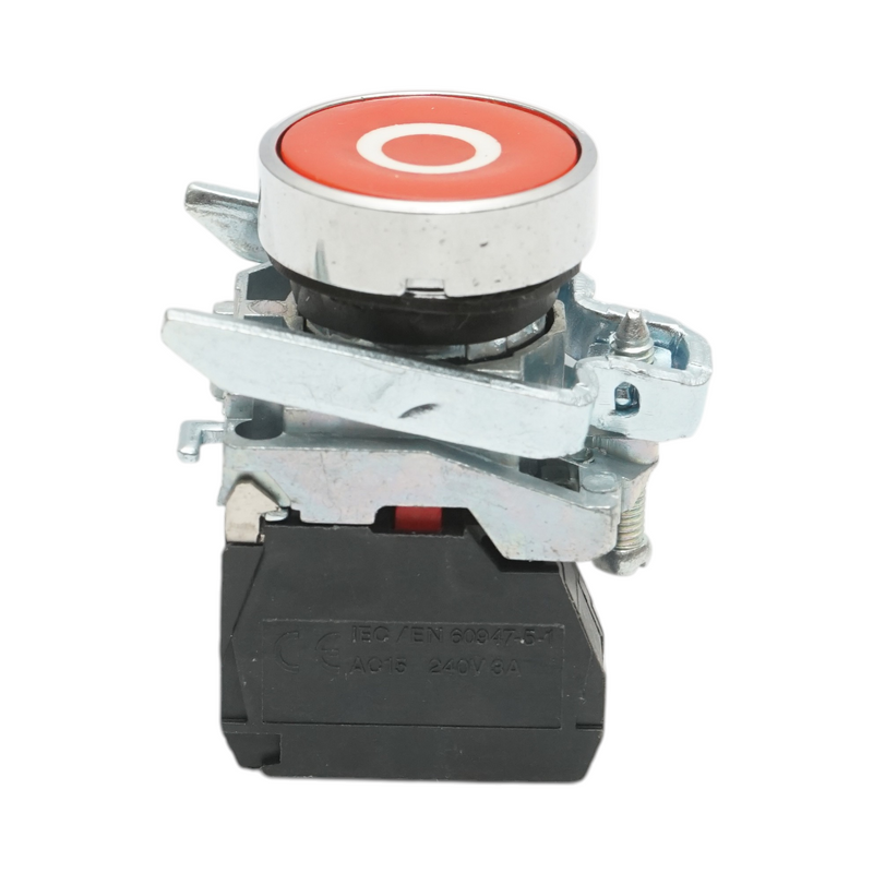 Pulsante di comando STOP rosso, ritorno a molla, 1NC, 10 A, TB4 Breckner Germany