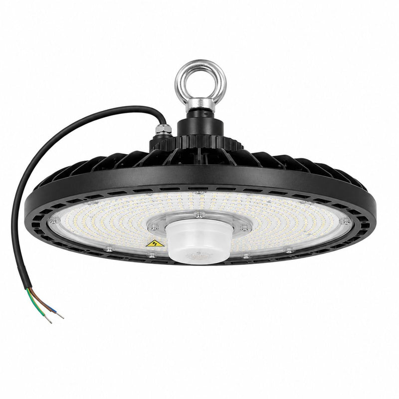 Lampada industriale LED High-Bay da 150 W, 220 V, 5000 K, 22.500 lm, con sensore di movimento a microonde, per capannoni industriali e magazzini, 265x86 mm Breckner Germany
