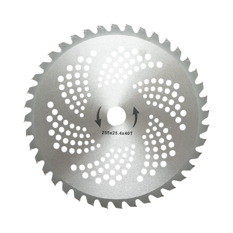Disco circolare in widia 255 × 25,4 × 1,15 mm, 40 denti per decespugliatore a spalla THOR