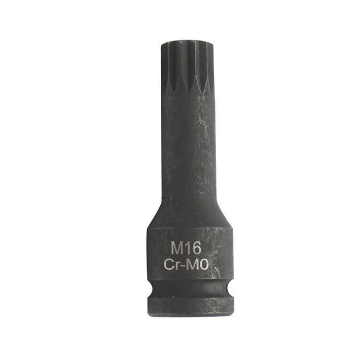 Chiave a bussola a percussione scanalata M16, 78 mm, 1/2 quadrato Cr-Mo