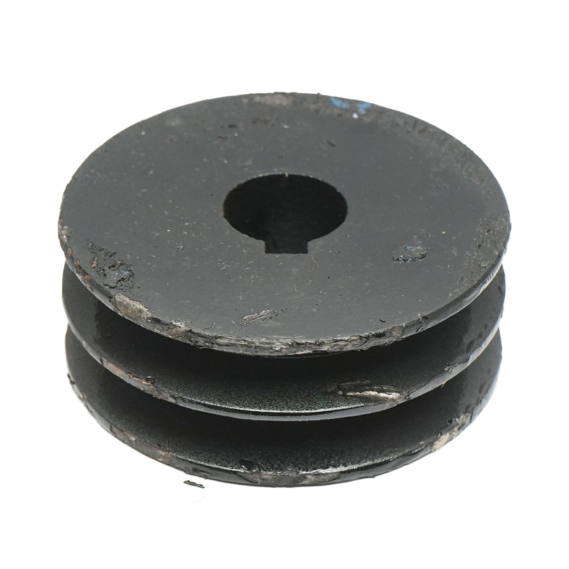 Puleggia a 2 gole, 87x34 mm, per albero da 24 mm con chiavetta