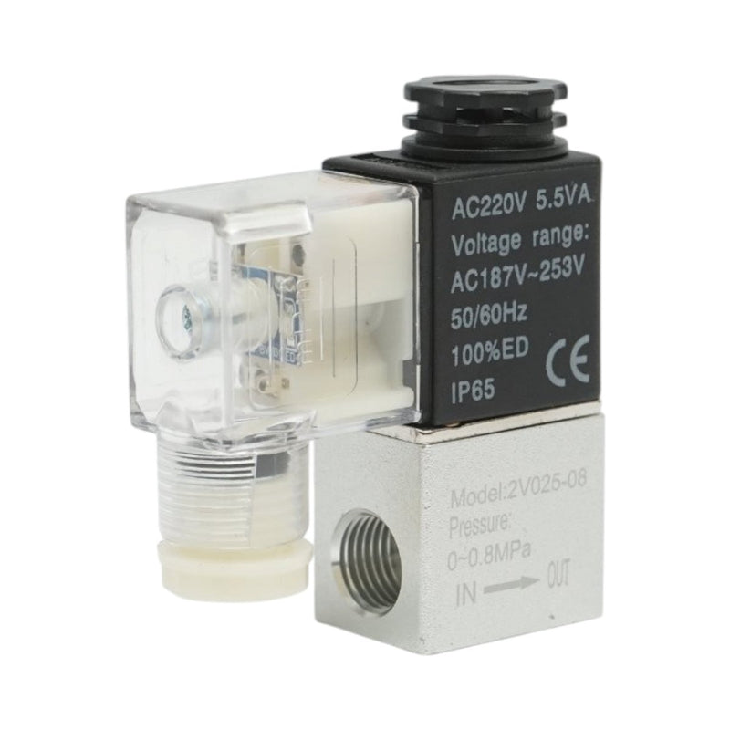 Elettrovalvola pneumatica a 1 via, attacco 1/4", 220 V CA, IP65