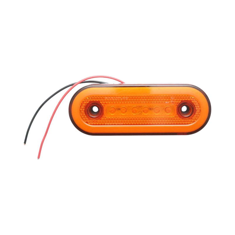 Luce di ingombro laterale ovale a LED effetto neon, 12V-24V, ambra, 24 LED, 115x44x16 mm Breckner Germany