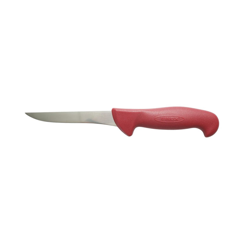 Coltello professionale stretto per disosso da 13 cm, lama in acciaio 5Cr15MoV, manico in nylon rossoBreckner Germany