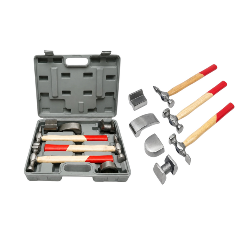 Kit da 7 pezzi per la riparazione della carrozzeria con martelli e tasselli Breckner Germany