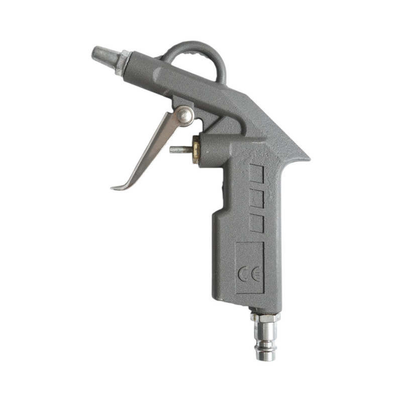 Pistola di soffiaggio ad aria compressa con ugello corto da 28 mm, grigia