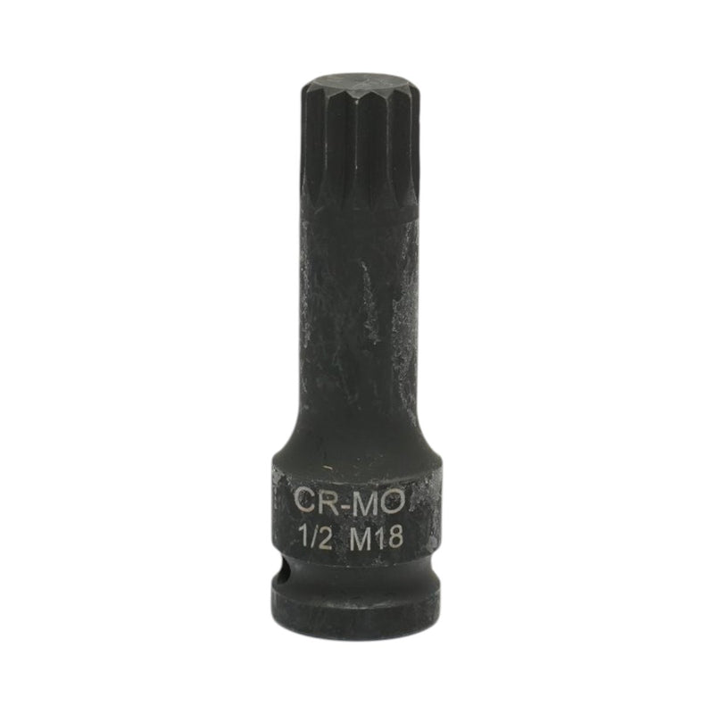 Bussola a inserto Spline per avvitatori a impulsi M18, 78 mm, attacco quadro da 1/2", Cr-Mo Breckner Germany