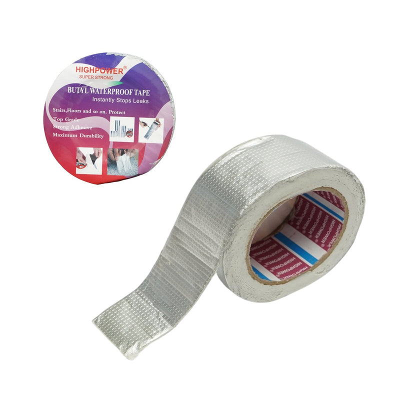 Nastro impermeabilizzante autoadesivo in butile HighPower, 50 mm x 5 m, con lamina in alluminio
