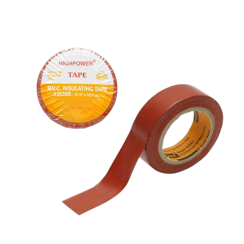 Nastro isolante in vinile color bordeaux 19 mm x 9 m – Ignifugo, qualità superiore AAA+ ad alte prestazioni