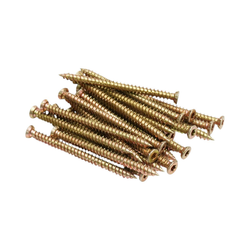 Vite per il fissaggio di serramenti 7,5x92 mm, impronta Torx TX30, acciaio zincato giallo, confezione da 100 pezzi