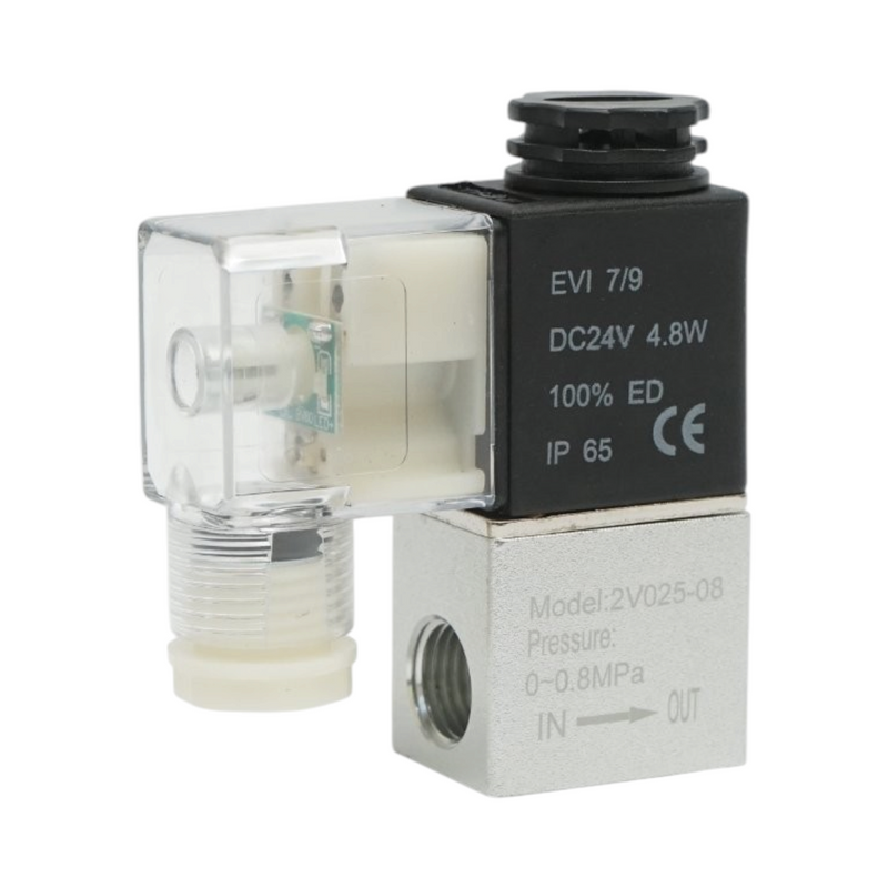 Elettrovalvola pneumatica a 1 via, attacco 1/4", 24 V CC, IP65