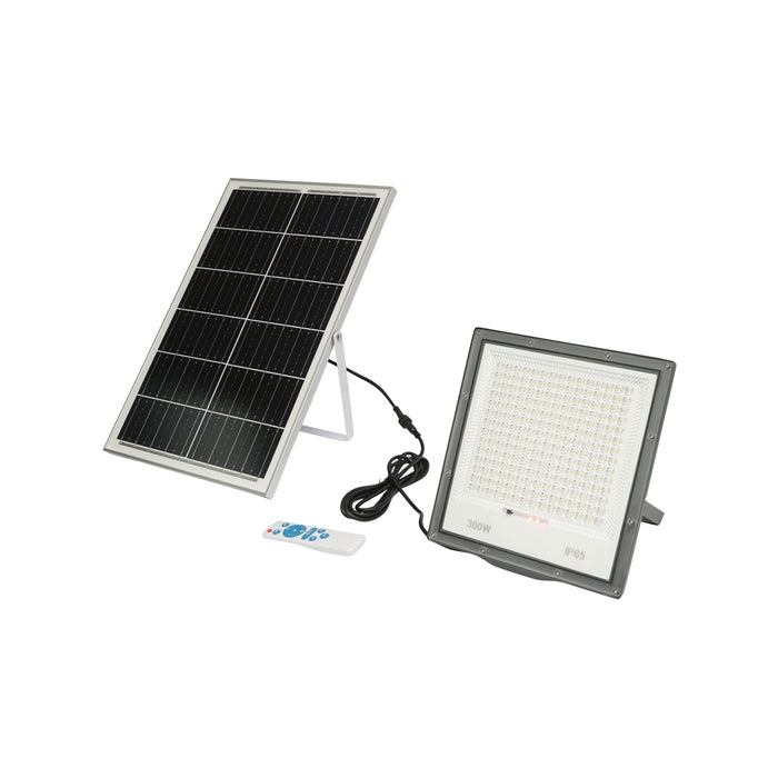 Proiettore led da 300w con pannello solare da 30W, batteria e telecomando