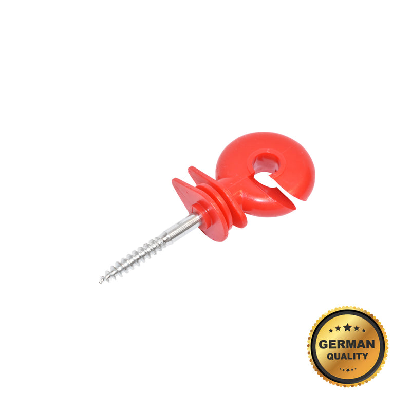 Isolatore ad anello rosso di alta qualità (91x35 mm) per recinti elettrici Breckner Germany