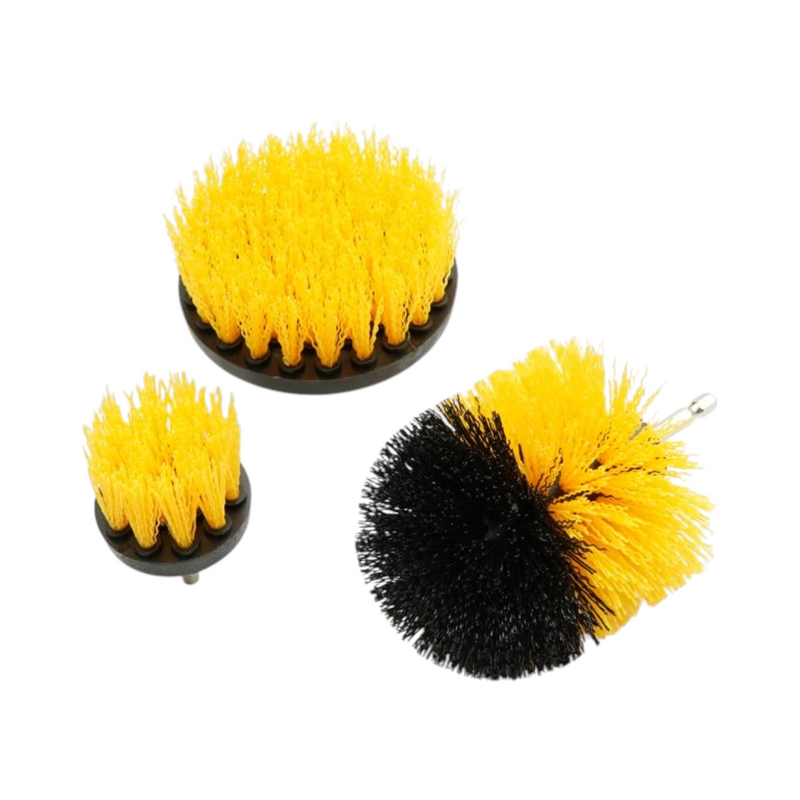 Set di 3 spazzole rotanti per la pulizia con trapano (50 mm, 90 mm, 100 mm), attacco da 1/4 di pollice Breckner Germany