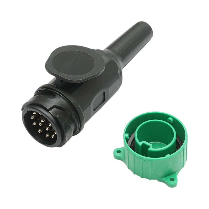 Spina per rimorchio a 13 poli da 12 V con coperchio, cavo elettrico a un'uscita Breckner Germany