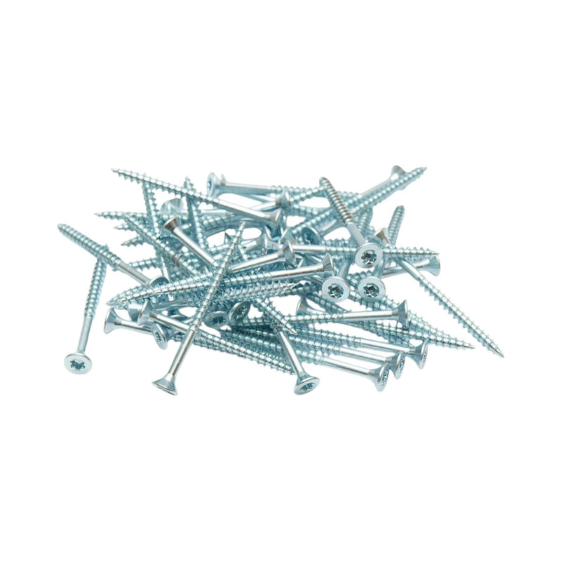Vite autofilettante per legno 4x50 mm, testa svasata Torx TX20, acciaio zincato, 500 pz/scatola