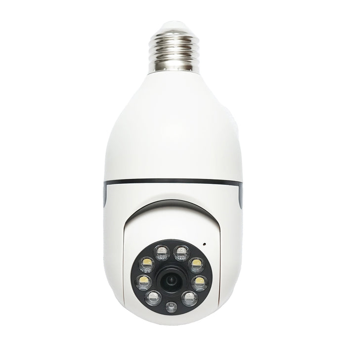 Telecamera di videosorveglianza PTZ con lampadina intelligente, WIFI 2.4G 1080P, lampadina E27 con sensore di movimento e applicazione iCSee Breckner Germany