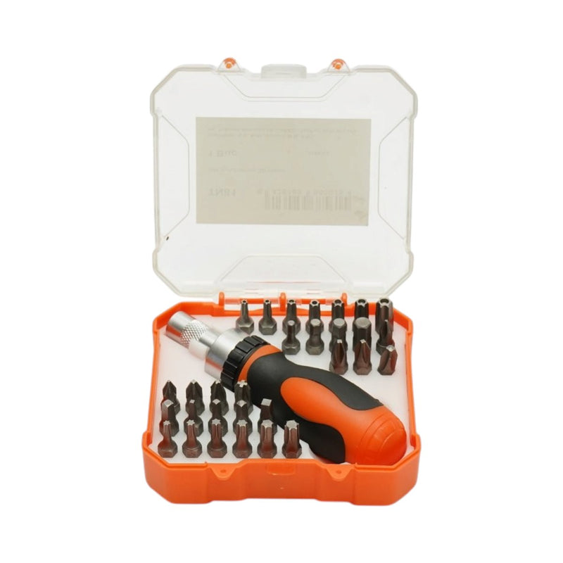 Set di cacciaviti a cricchetto da 31 pezzi con inserti esagonali, Torx, PH e PZ (Cr-V)