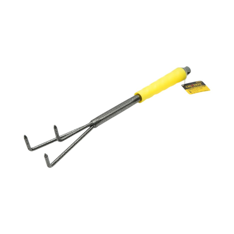 Cultivatore da giardino a 3 punte Crownman (acciaio al carbonio, 65x370 mm) con impugnatura ergonomica in PP