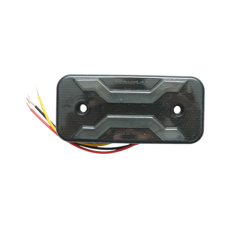 Luce di ingombro laterale a LED 12V-24V, lente giallo fumé, 2 funzioni, modello X NEON, 30 LED, 110x52x16 mm Breckner Germany
