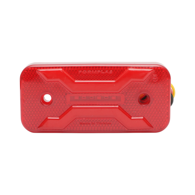 Luce di ingombro laterale a LED rossi (12V-24V), 2 funzioni, modello X NEON, 30 LED, 110x52x16 mm Breckner Germany
