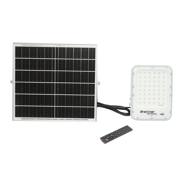 Proiettore LED da 150W con pannello solare monocristallino da 25W, telecomando e batteria inclusa