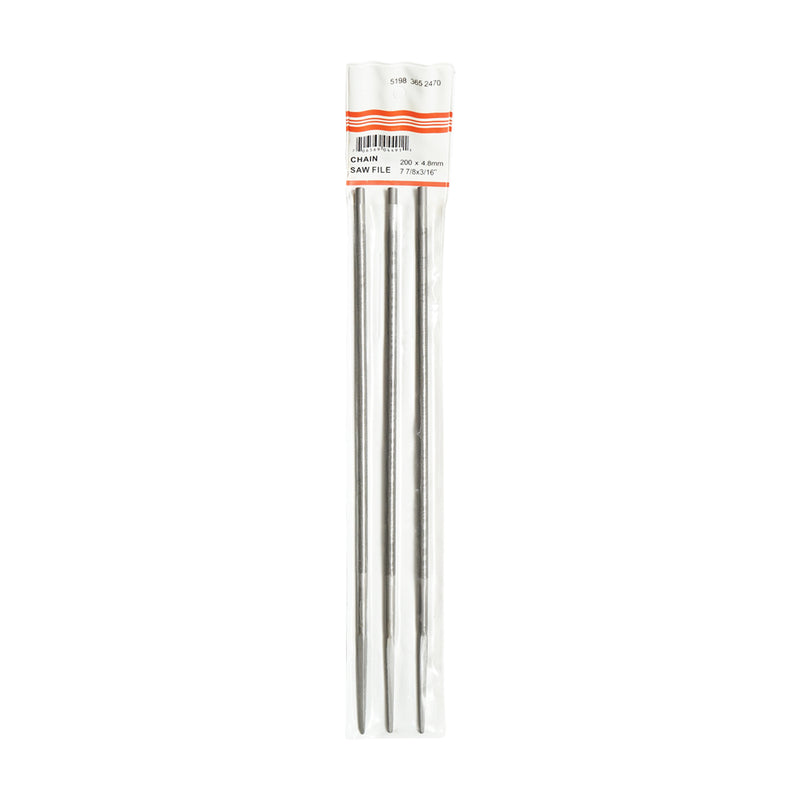 Set di 3 lime tonde per affilatura motoseghe 4,8x200 mm Breckner Germany