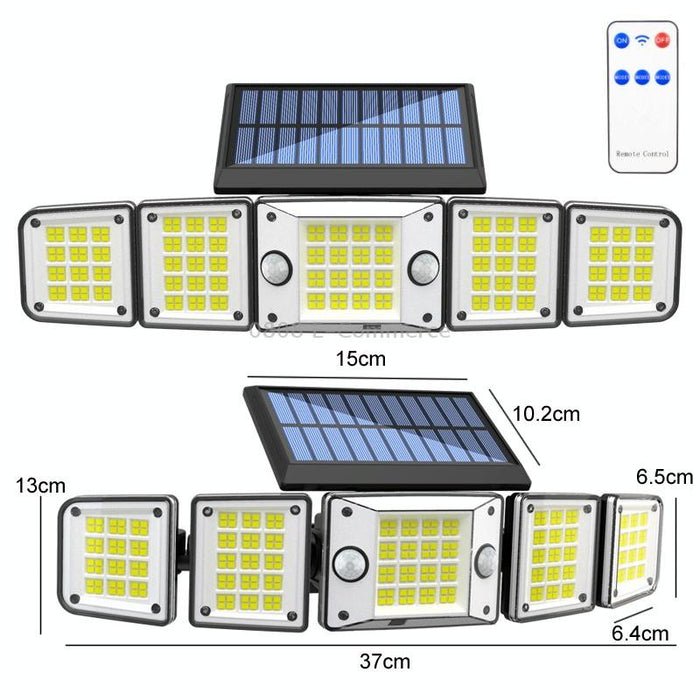 Lampada LED con pannello solare telecomandato e batteria 2400mAh, IP65