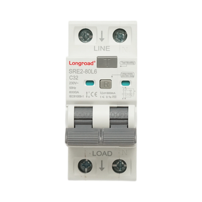 RCBO Longroad (interruttore differenziale con protezione da sovracorrente) 1+N, 32 A 230 V CA, 300 mA, 6 kA
