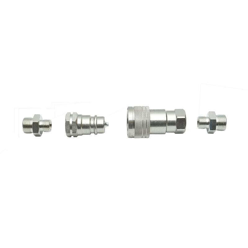 Valvola adattatrice maschio-femmina M16 con sede conica e riduzioni M16x20 (set di raccordi femmina + maschio da 1/2") 92,8x37x29,6 mm