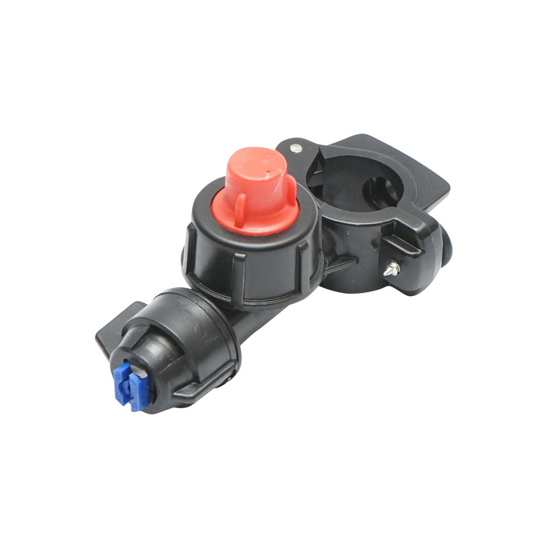 Gruppo spruzzatore completo con ugello e valvola antigoccia per tubo da Ø25 mm (irroratrice per diserbo)