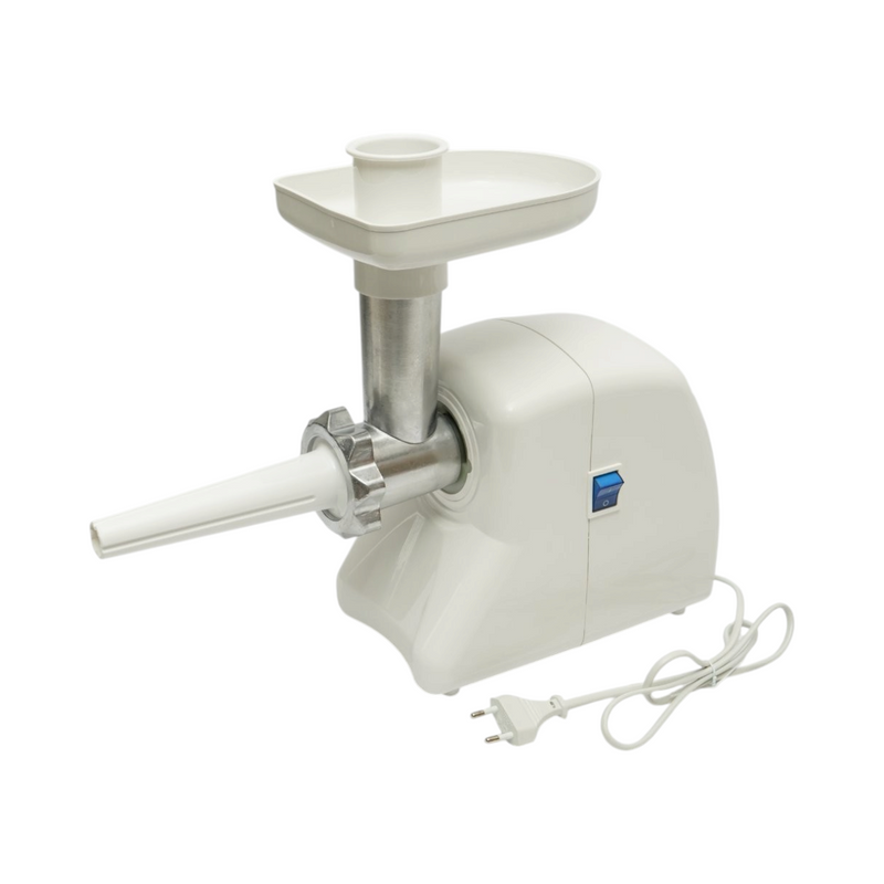 Tritacarne elettrico da 2000 W, 220 V, con lama in acciaio inox, accessorio per insaccati e 2 dischi in acciaio inox (da 5 mm e 7 mm) inclusi.