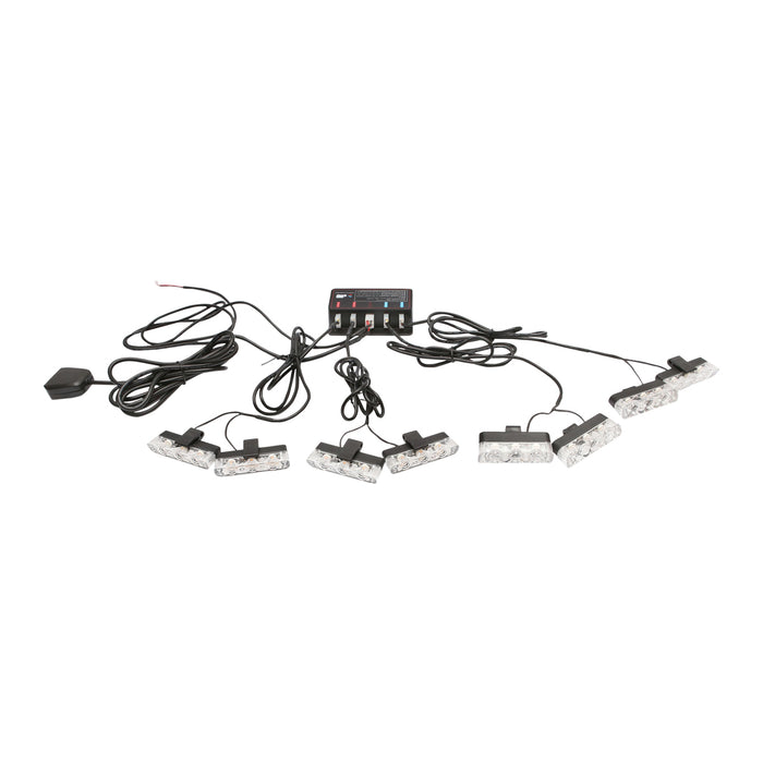Set di 8 luci stroboscopiche LED – 3 LED per modulo, 12V Breckner Germany
