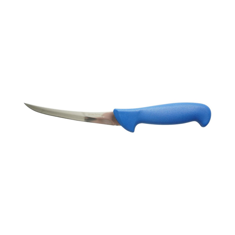 Coltello professionale curvo per disosso da 15 cm, lama in acciaio 5Cr15MoV, manico in nylon blu Breckner Germany