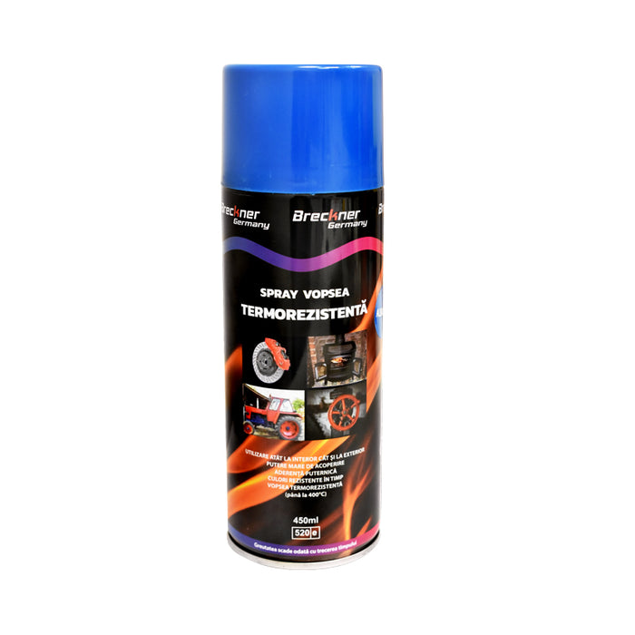 Spray vernice acrilica termoresistente fino a 400°C blu 450ml Breckner Germany