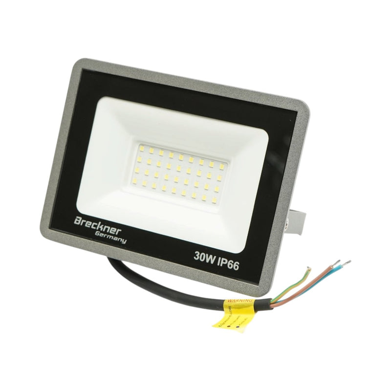 Proiettore LED 30W, 100-265V, 6500K, 3000lm, fascio largo, 160x115x26mm, IP66 Breckner Germany