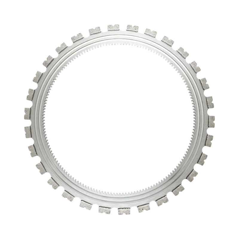 Disco diamantato ad anello segmentato da 410 mm, 30 denti, con scanalature di trascinamento interne, per macchina tagliacemento Breckner Germany
