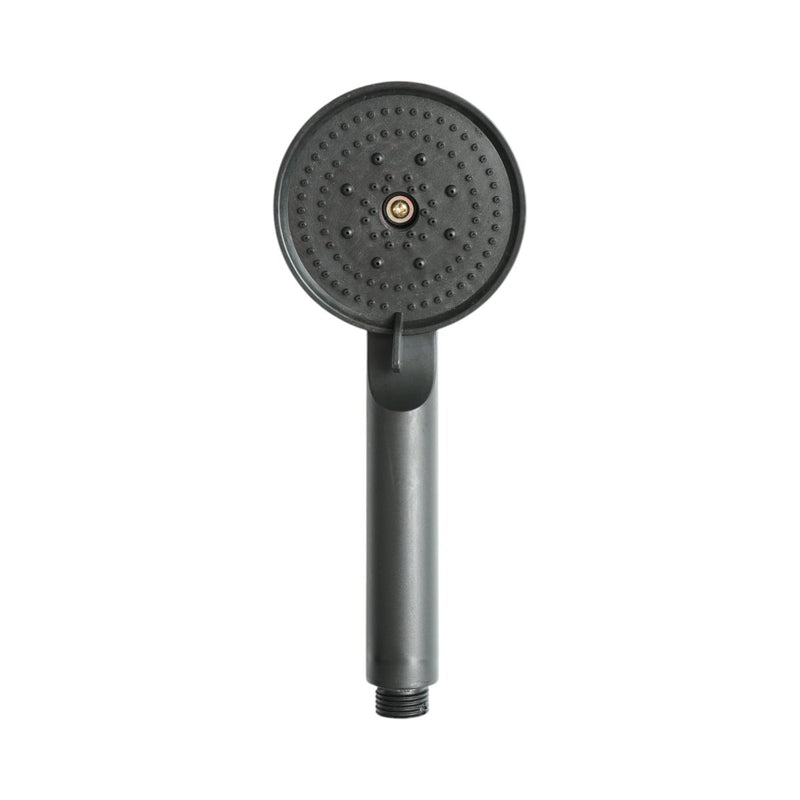 Doccetta rotonda per bagno, 5 funzioni, nero opaco, plastica, 85x220 mm