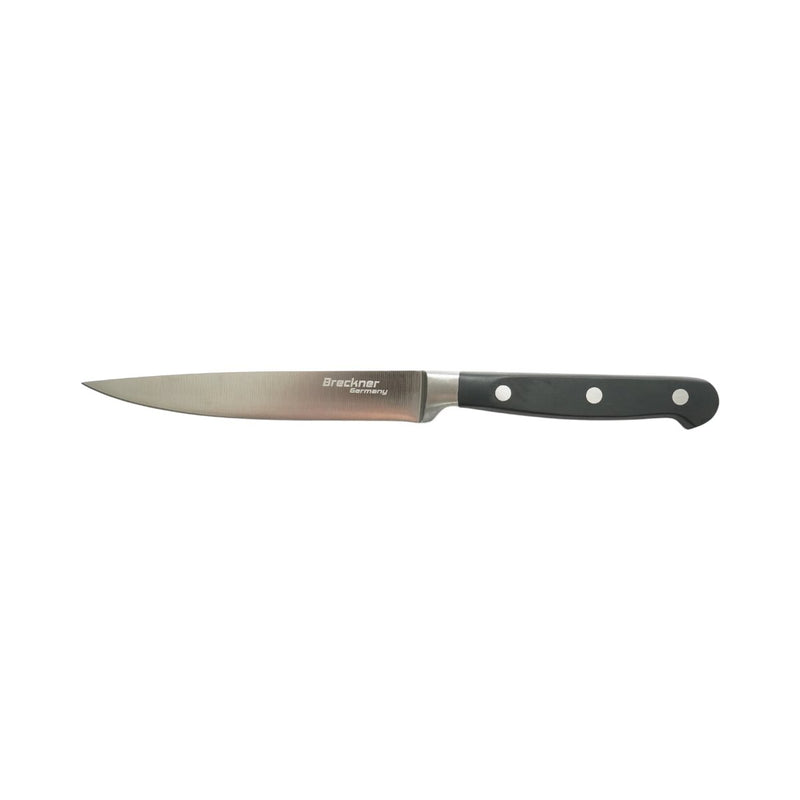 Coltello multiuso professionale da 13 cm, lama in acciaio 5Cr15MoV, manico in ABS nero Breckner Germany