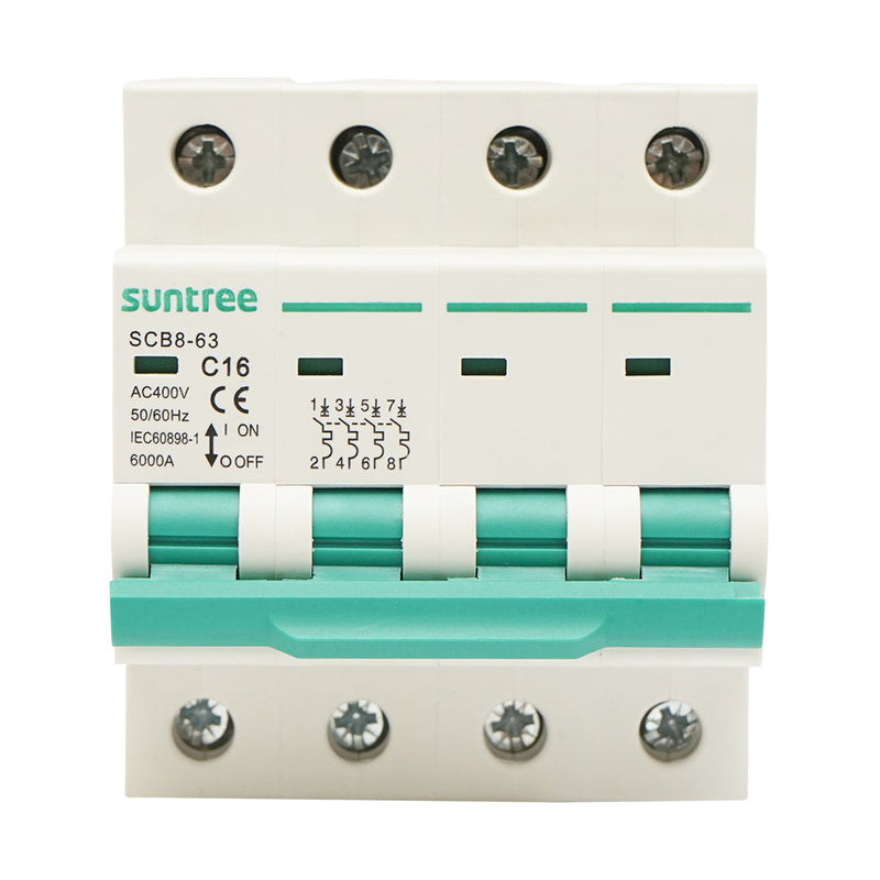 Interruttore automatico tipo 4P, 16A 400VAC Suntree