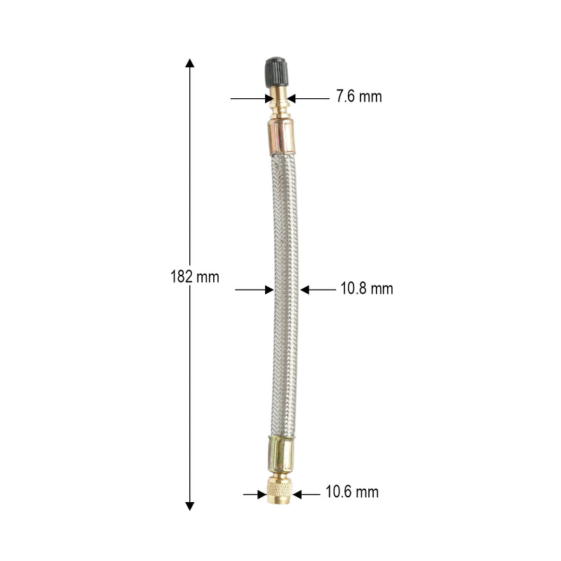 Prolunga flessibile da 180 mm per valvola ruota con rivestimento metallico