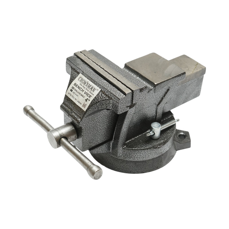 Morsa a base rotante e incudine Crownman da 100 mm