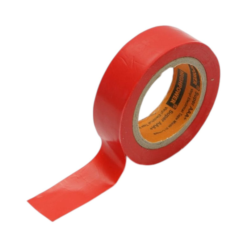 Nastro isolante in vinile rosso 19 mm x 9 m, ignifugo, qualità superiore AAA+ HighPower